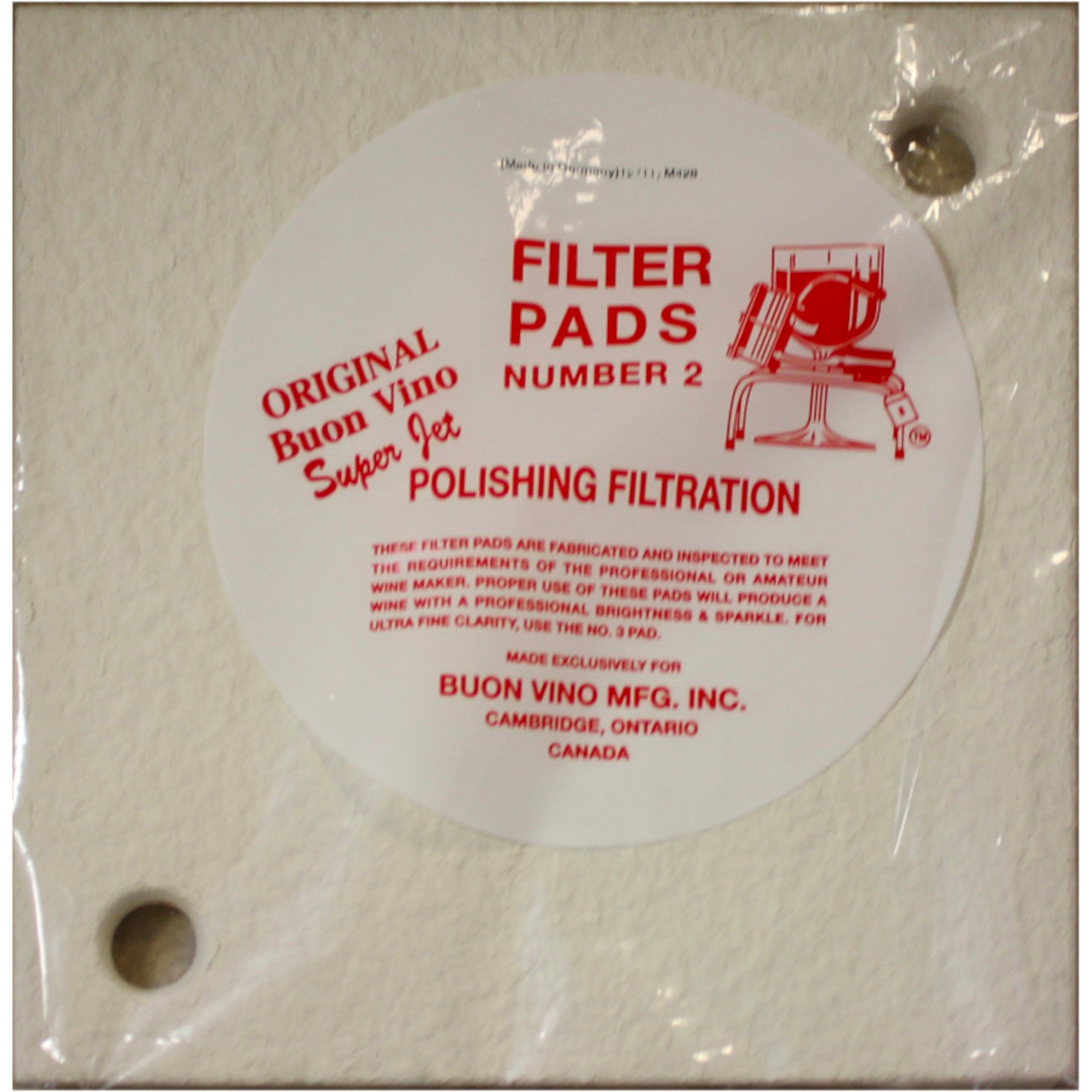 Buon Vino Super Jet #2 Polish Filter Pad (1.8 Micron) - Pack of 3 Pads