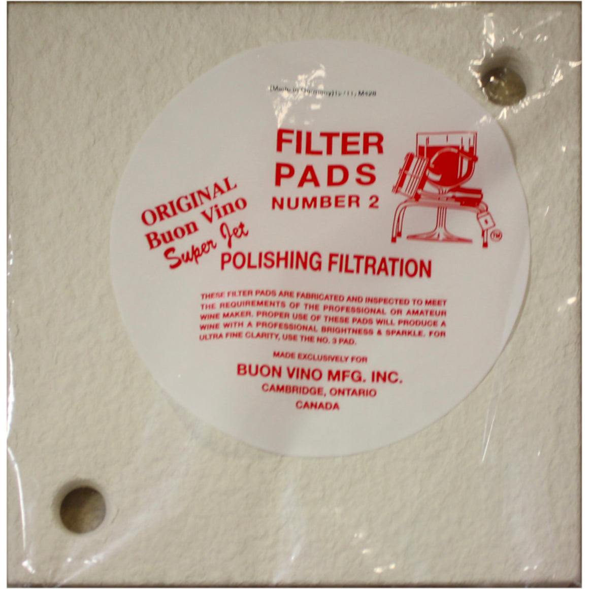 Buon Vino Super Jet #2 Polish Filter Pad (1.8 Micron) - Pack of 3 Pads