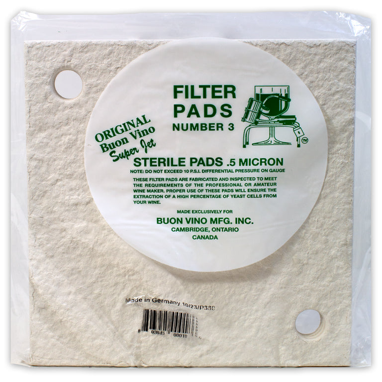 Buon Vino Super Jet #3 Sterile Filter Pad (0.5 Micron) - Pack of 3 Pads