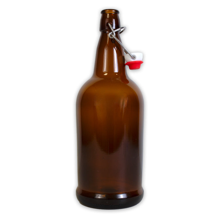 1 Liter Amber Flip-Top Bottle