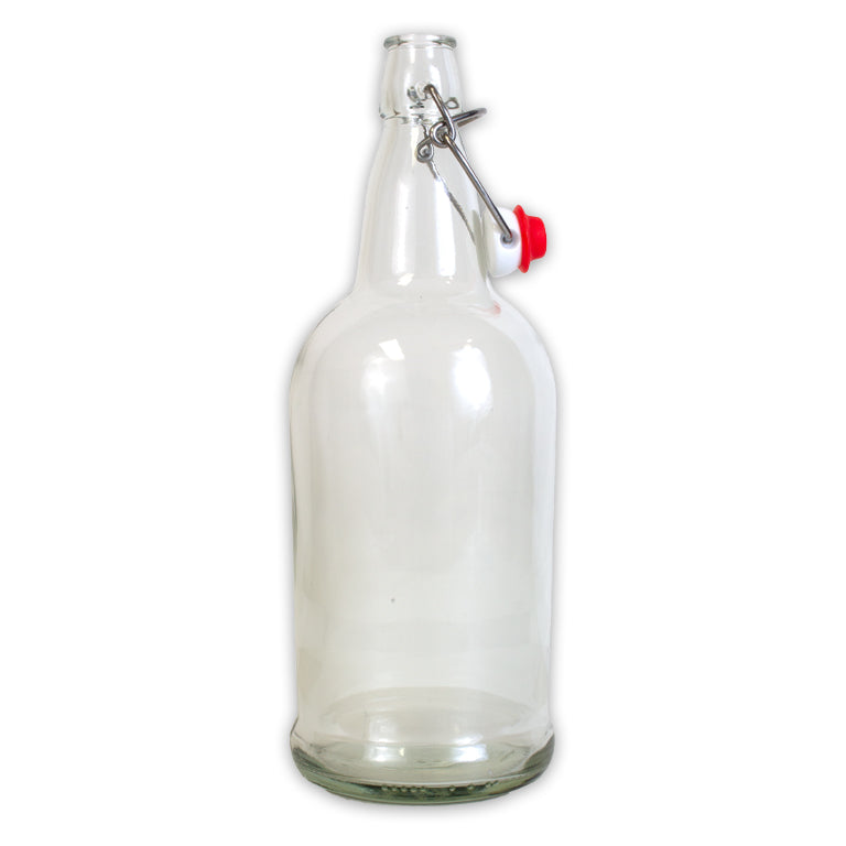 1 Liter Clear Flip-Top Bottle