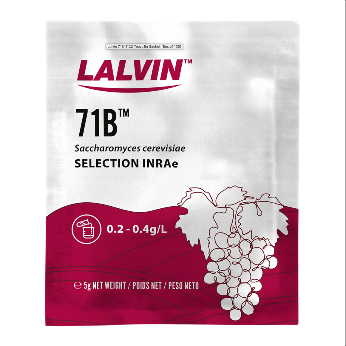 Lalvin 71B Wine Yeast, 5 grams