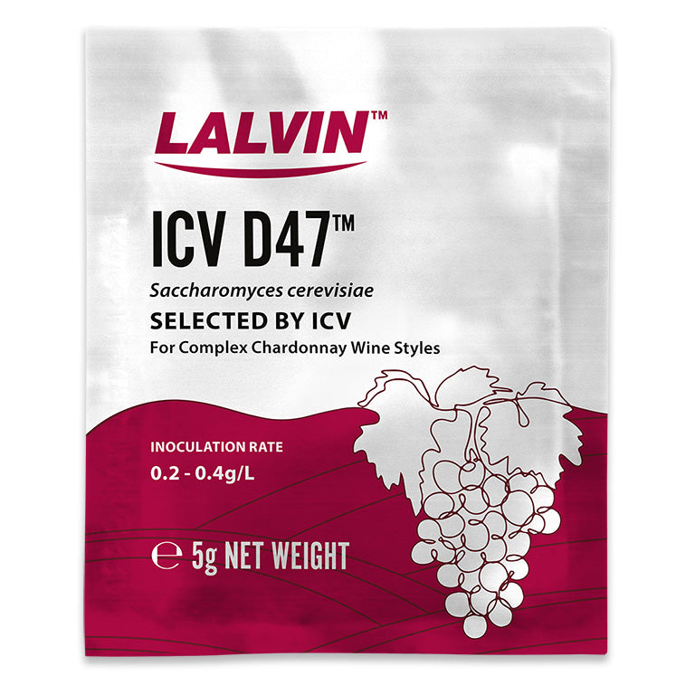 Lalvin ICV-D47 Wine Yeast, 5 grams