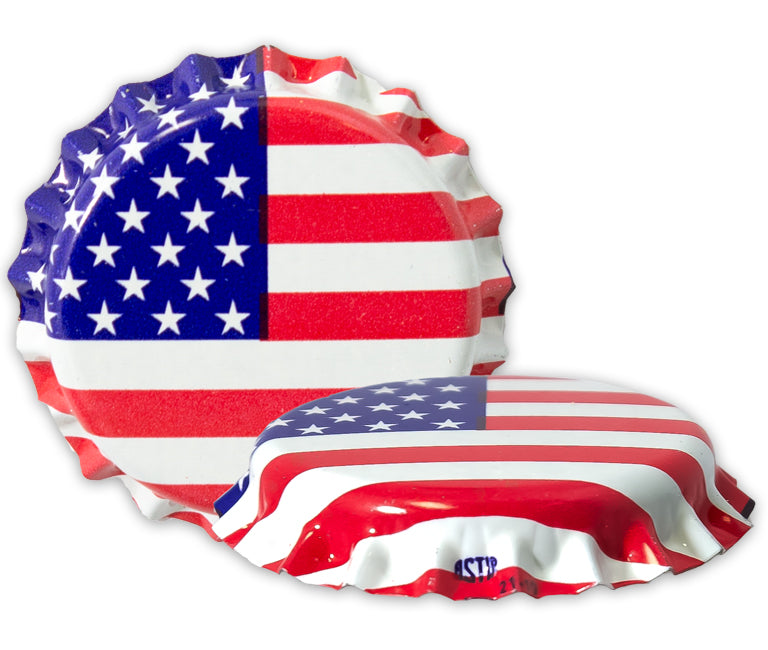 Oxygen Absorbing Bottle Caps (American Flag) - 144-Count