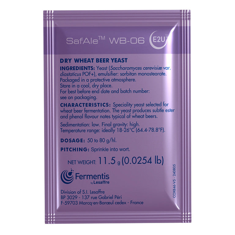 SafAle WB-06 Wheat Beer Yeast, 11.5 grams