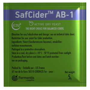 Safcider AB-1 Cider Yeast, 5g
