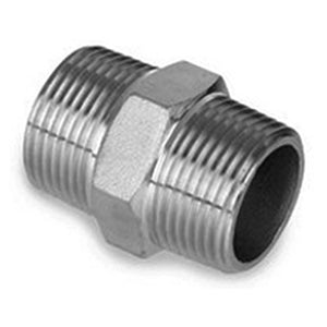 1/2in MPT x 1/2in MPT Stainless Steel Hex Nipple