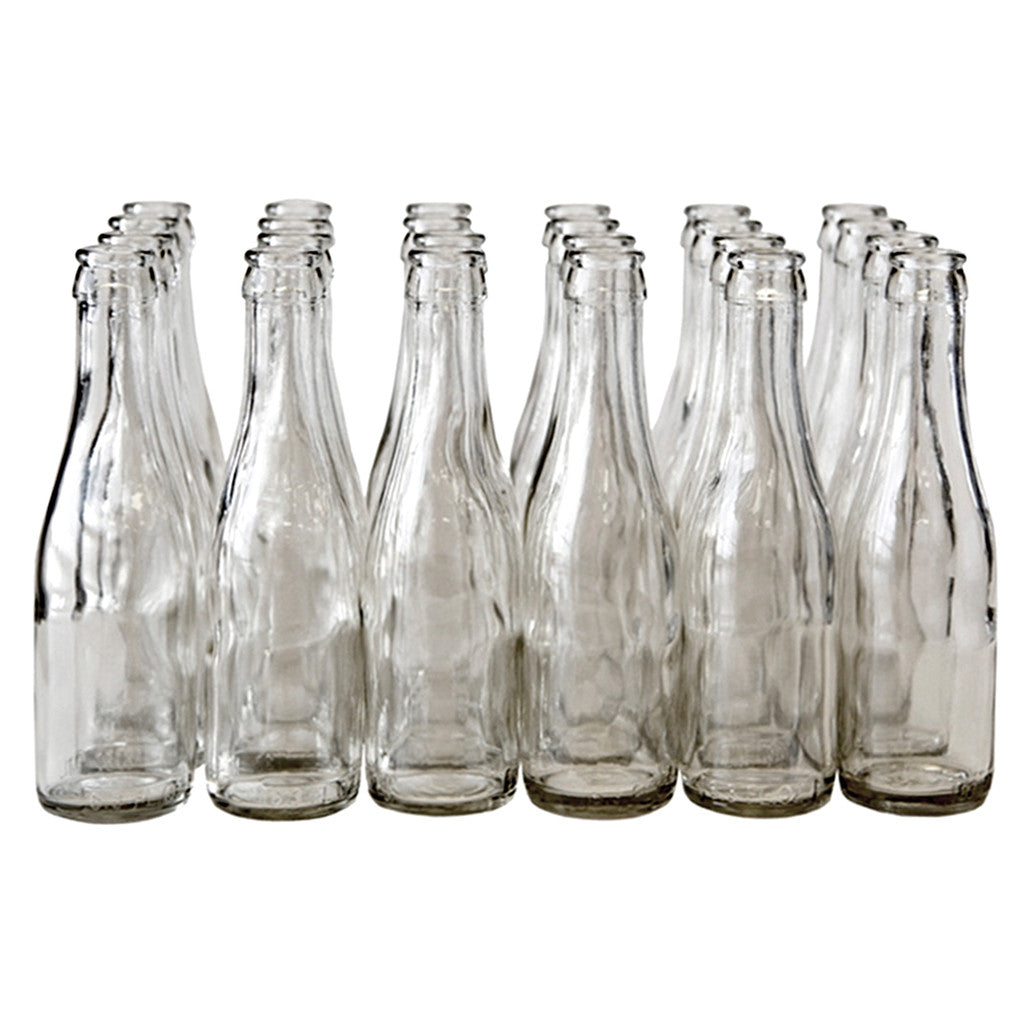 187mL Clear Champagne Bottles - Case of 24