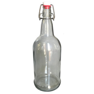1 Liter Clear Flip-Top Bottle