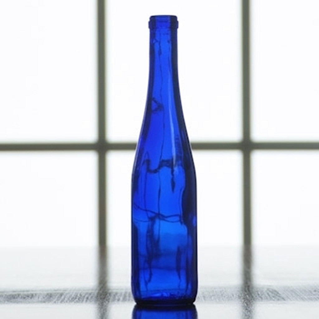 375mL Cobalt Blue Stretch Hock Wine Bottles - Case of 24