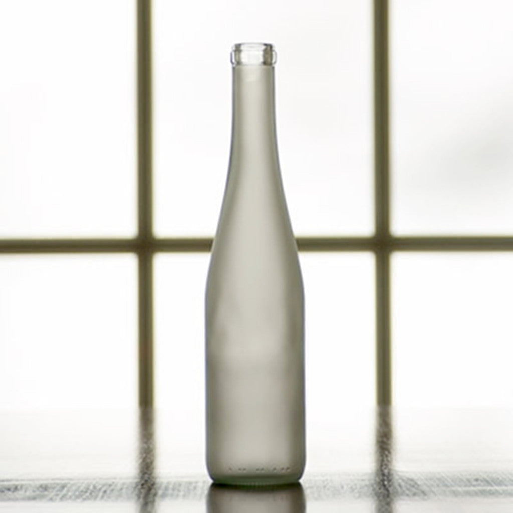 375mL Frosted Clear Stretch Hock Wine Bottle