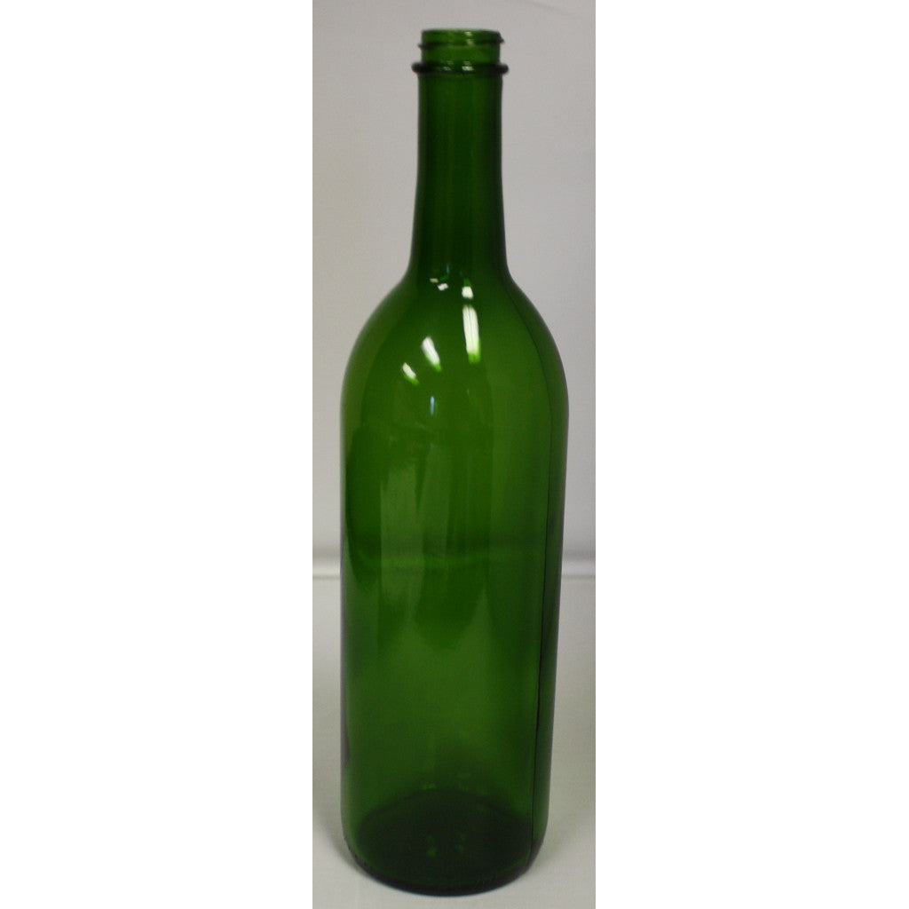 750mL Green Screw-Top Bordeaux Wine Bottles - Case of 12