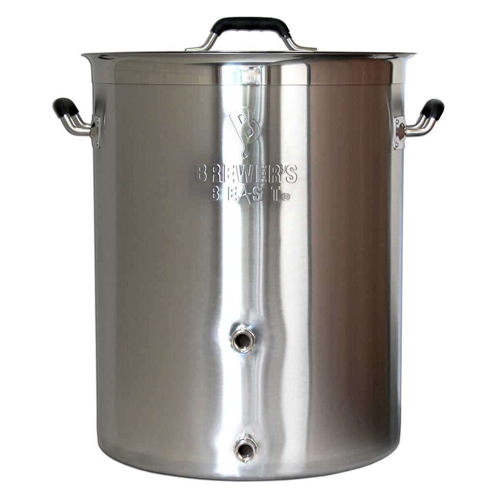 8 Gallon Brewer's Beast Kettle with 2 Ports and Lid