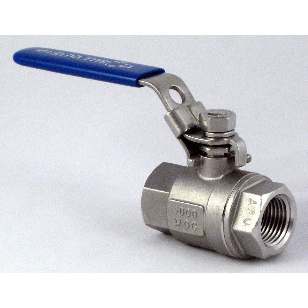 1/2in Stainless Steel Ball Valve (1000PSI/WOG/316SS)