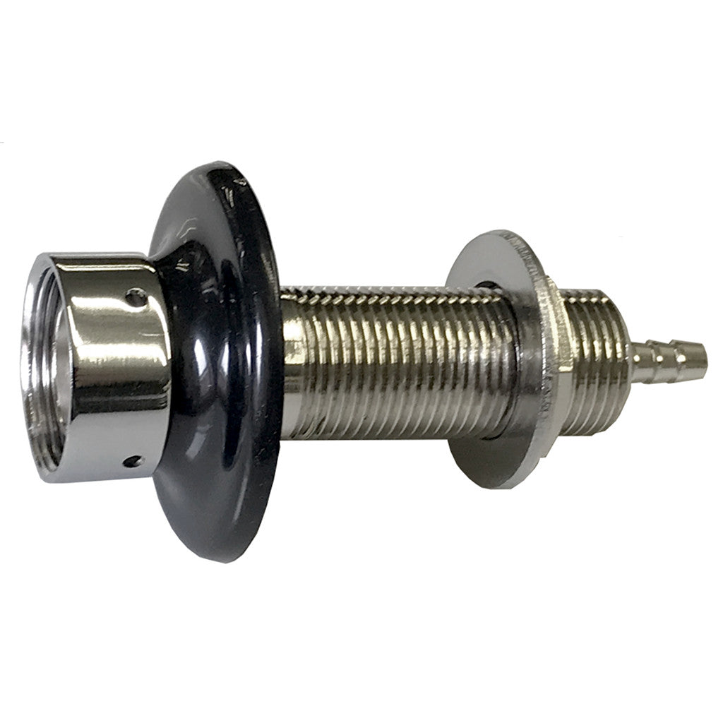 3-5/8in Chrome-Plated Beer Shank with 3/16in ID Nipple
