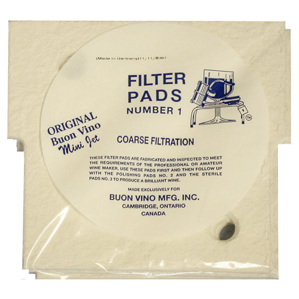 Buon Vino Mini-Jet Filter Pads #3 – 10 Pack For Home Brewing & Wine Making – Keeps It Clean!