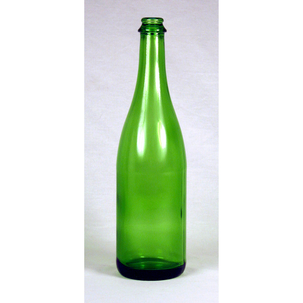 750mL Emerald Green Champagne Bottles - Case of 12