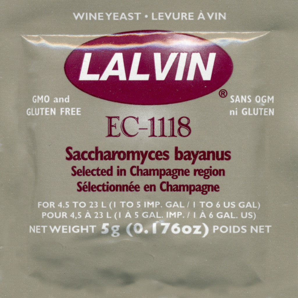 Lalvin EC-1118 Wine Yeast, 5 grams