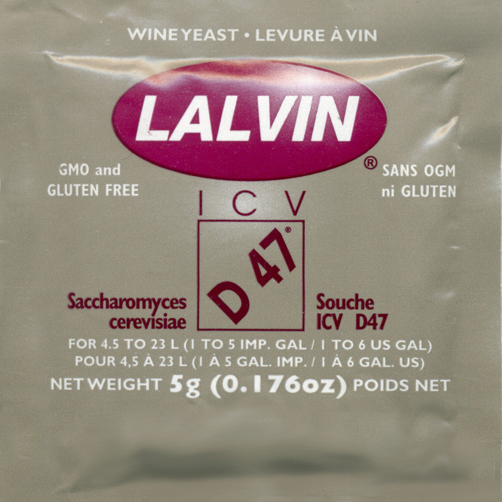 Lalvin ICV-D47 Wine Yeast, 5 grams