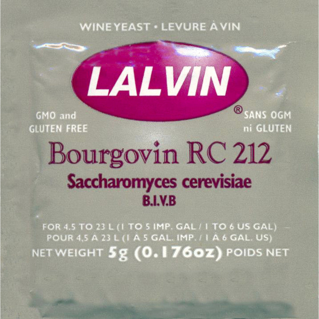 Lalvin Bourgovin RC 212 Wine Yeast, 5 grams