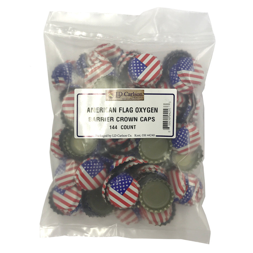 Oxygen Absorbing Bottle Caps (American Flag) - 144-Count