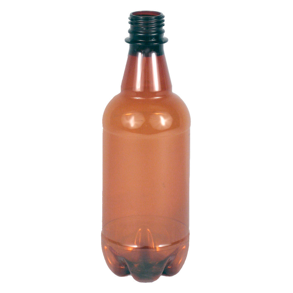 500mL Plastic Amber Bottles - Case of 24