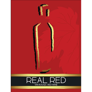 Real Red Adhesive Wine Bottle Labels - 30-Pack