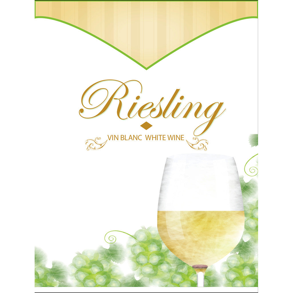 Riesling Wine Bottle Labels - 30-Pack