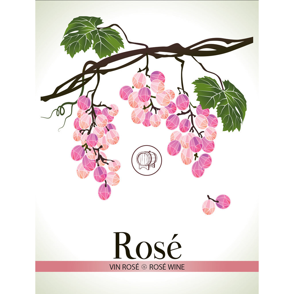 Rosé Wine Bottle Labels - 30-Pack