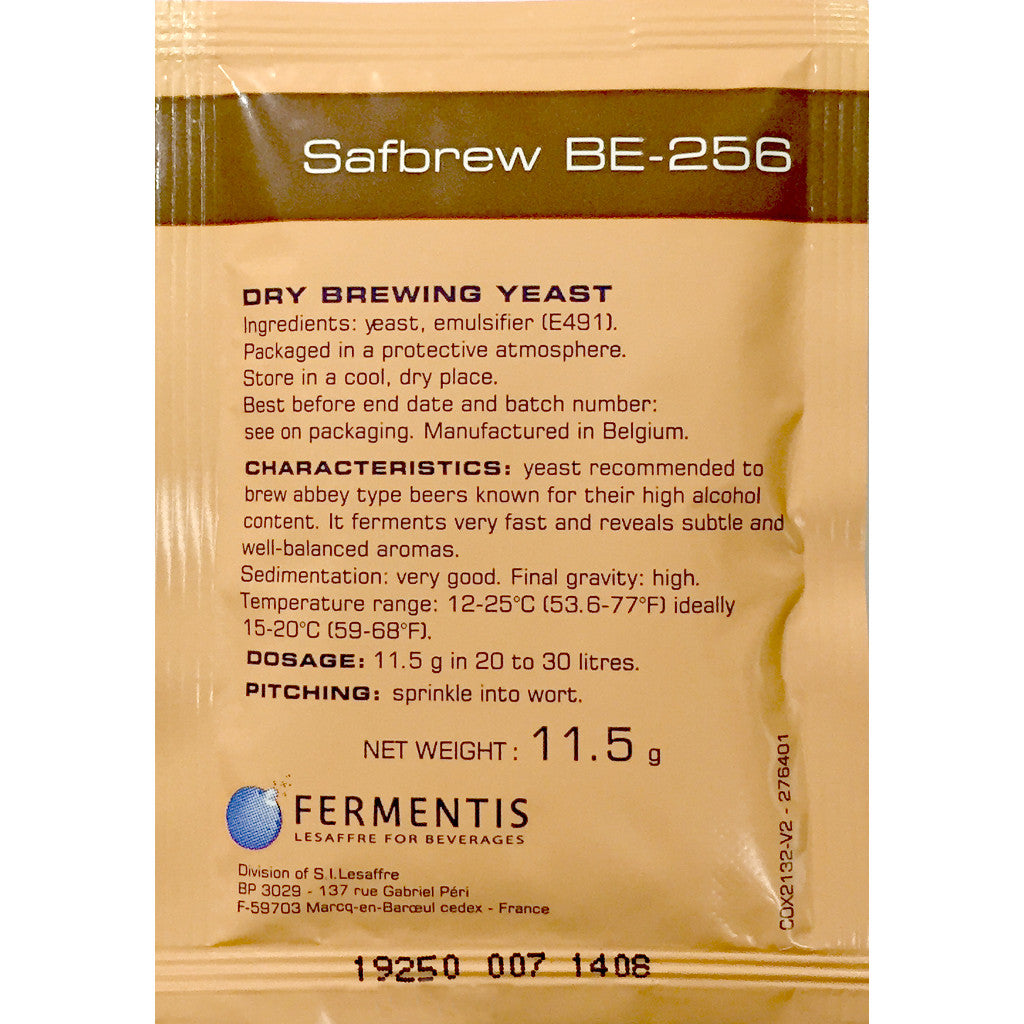Safbrew BE-256 Abbey Yeast, 11.5 grams