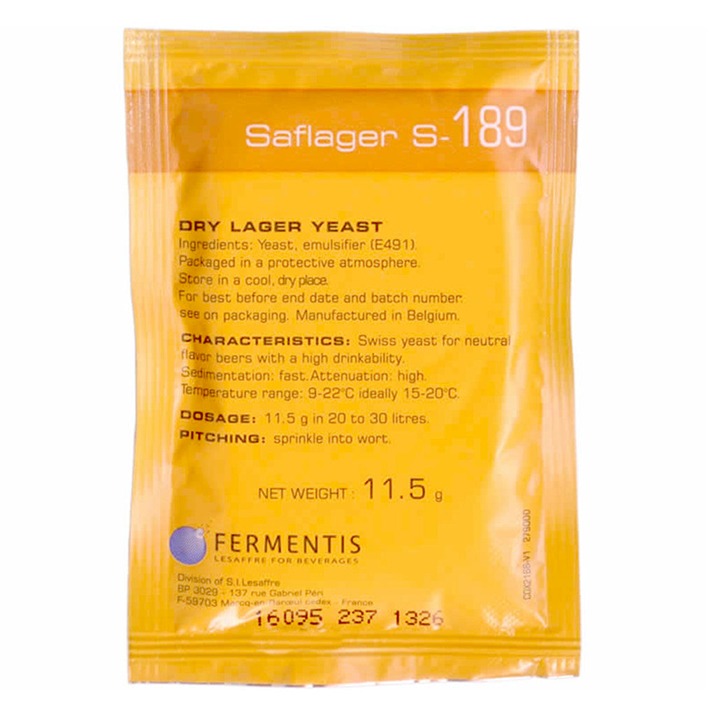 Saflager S-189 Lager Yeast, 11.5g