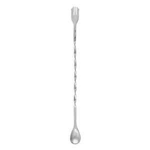 Stainless Steel Cocktail Spoon and Garnish Fork