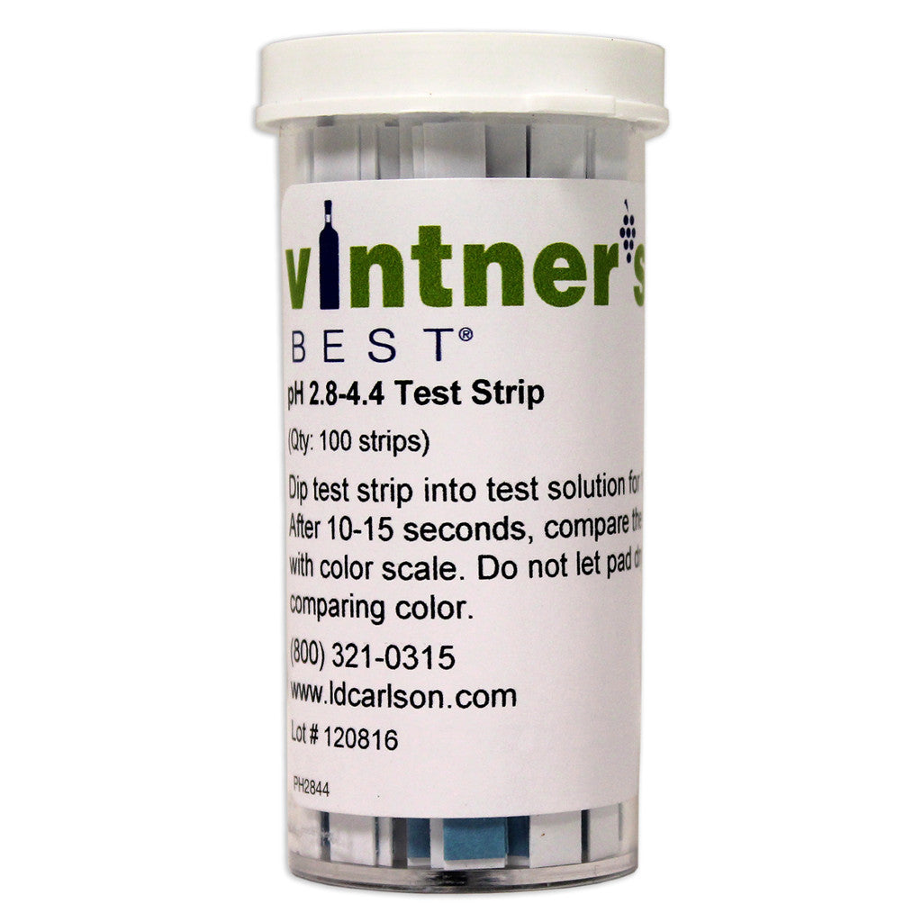 Vintner's Best Wine pH Test Strips (pH 2.4 - 4.4) - 100-Count
