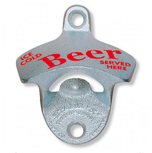 'Ice Cold Beer Served Here' Wall Mount Bottle Opener